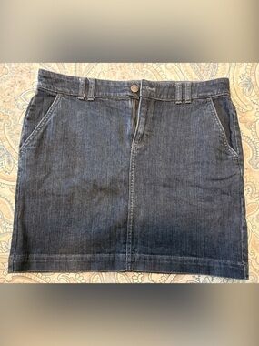 Banana Republic Dark Wash Denim Mini Skirt